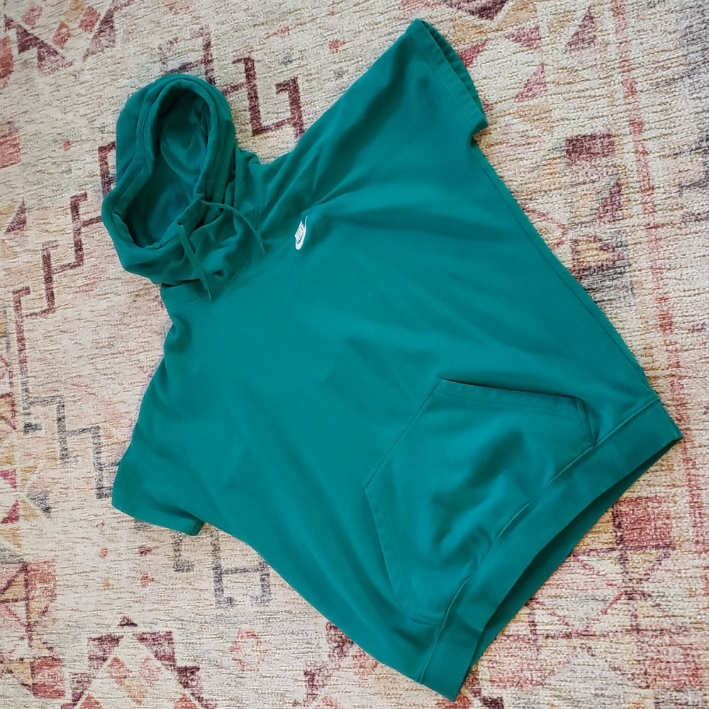 Nike short sleeve cowl neck hoodie